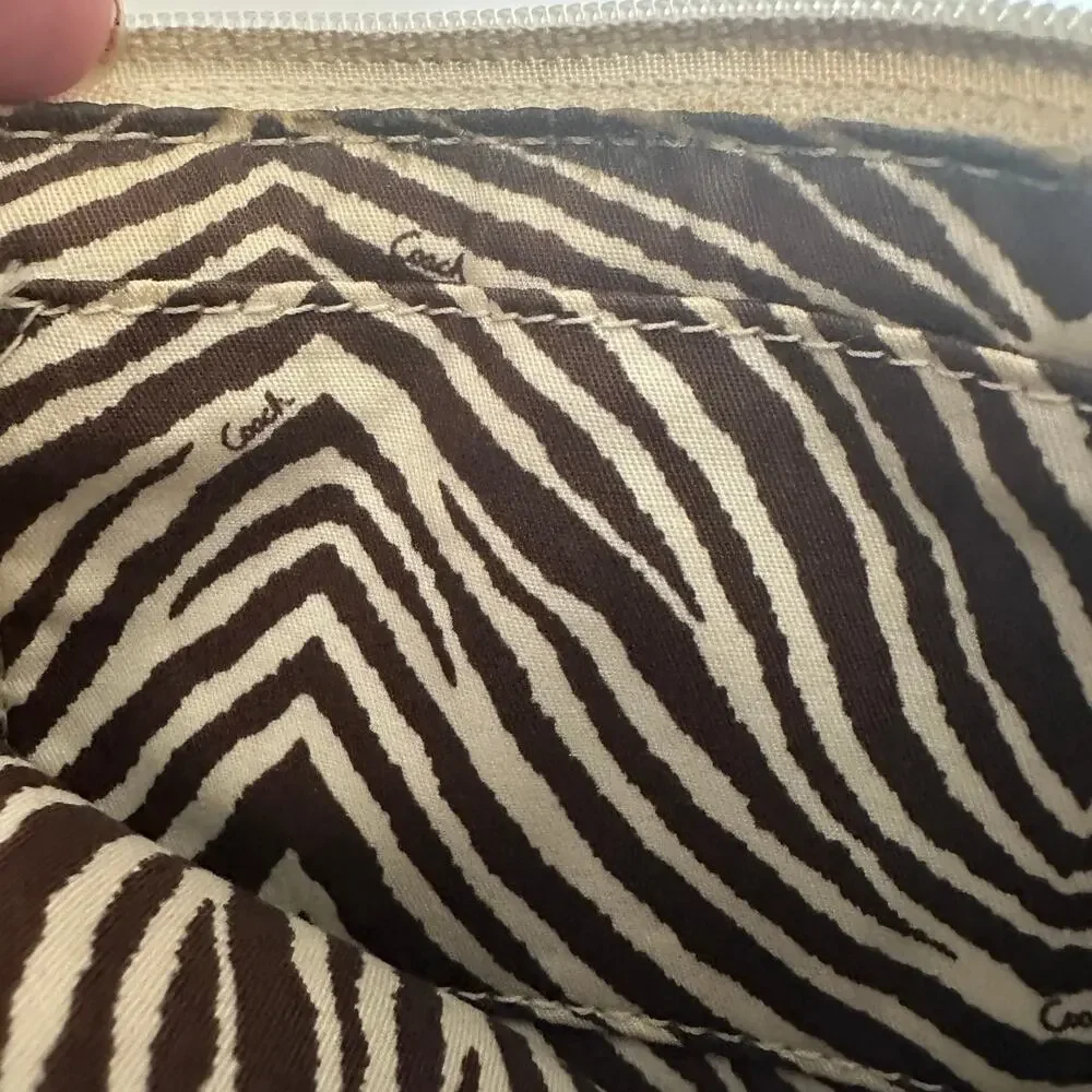 Coach Vintage Rattan Wristlet Studded Python Trim Rare Boho Statement Wallet